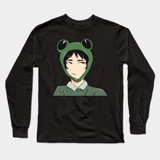 Akaashi in a frog hat Long Sleeve T-Shirt by Sophprano